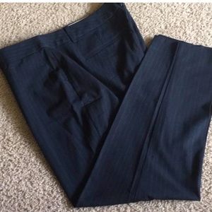 Ann Taylor Navy Pinstripe Dress Pants
